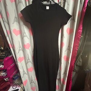 NWOT PINK Victoria's Secret Black Midi Dress